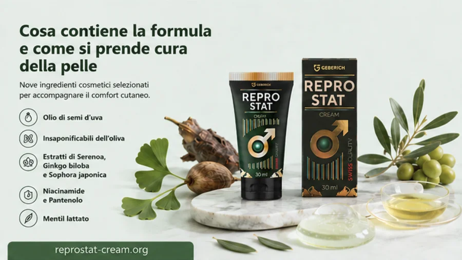 Reprostat Cream — formula con oli ed estratti botanici per la pelle